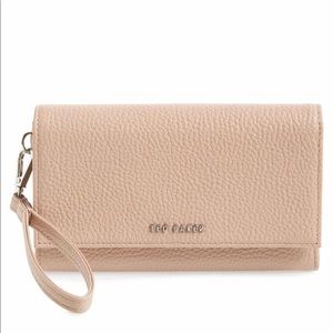 Ted Baker London Holli French Leather Wallet-Taupe